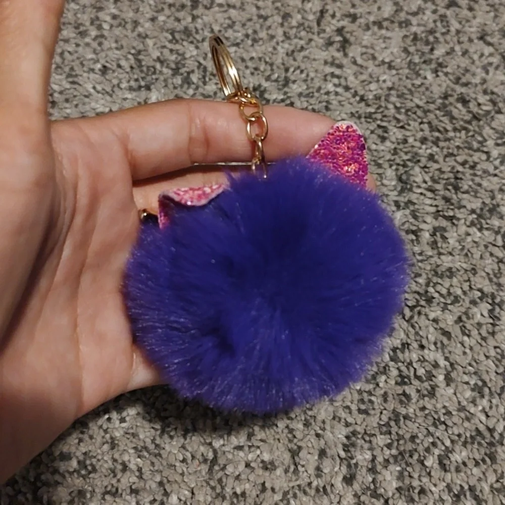 Owl Keychain with Gold Accents